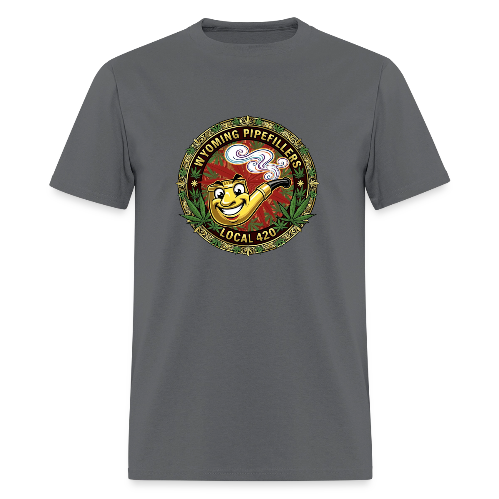 WYOMING PIPEFILLERS LOCAL 420 Men's T-Shirt - charcoal