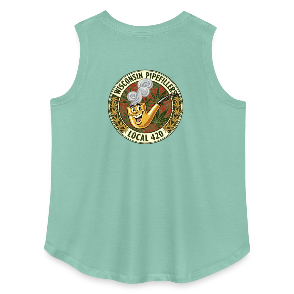 WISCONSIN PIPEFILLERS LOCL 420 F/B DESIGN Women's Curvy Relaxed Tank Top - saltwater