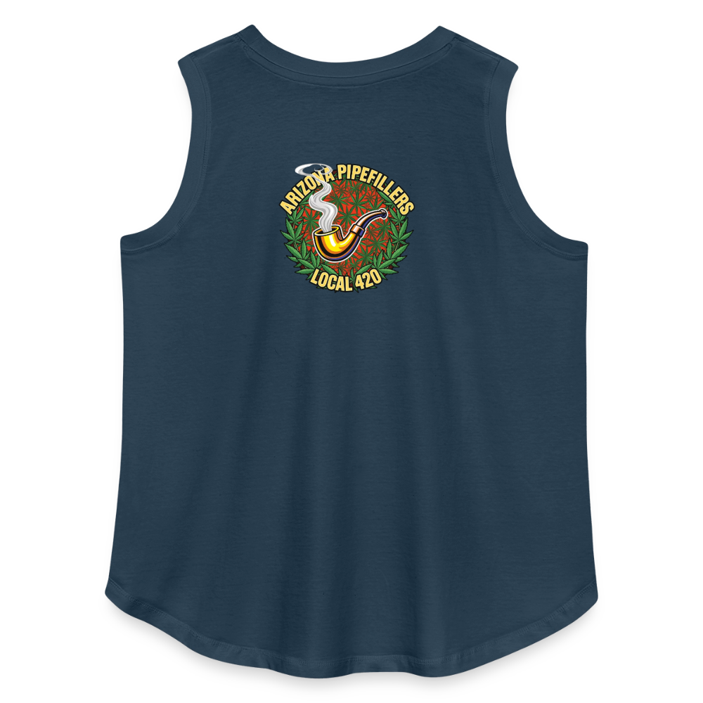 ARIZONA PIPEFILLERS LOCAL 420 F/B DESIGN Women's Curvy Relaxed Tank Top - denim