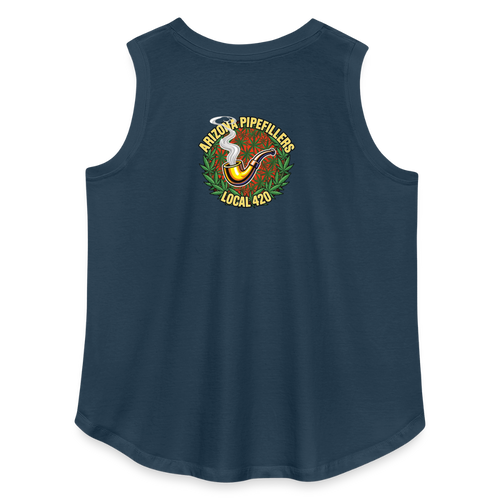 ARIZONA PIPEFILLERS LOCAL 420 F/B DESIGN Women's Curvy Relaxed Tank Top - denim
