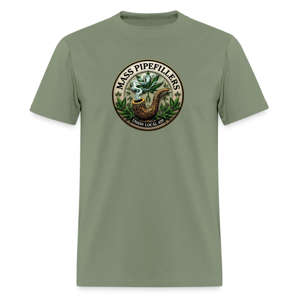 MASS PIPEFILLERS LOCAL 420 Men's T-Shirt - military green
