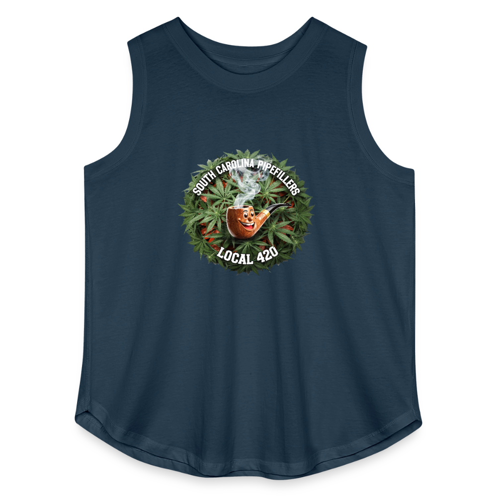 SOUTH CAROLINA PIPEFILLERS LOCAL 420 F/B DESIGN Women's Curvy Relaxed Tank Top - denim