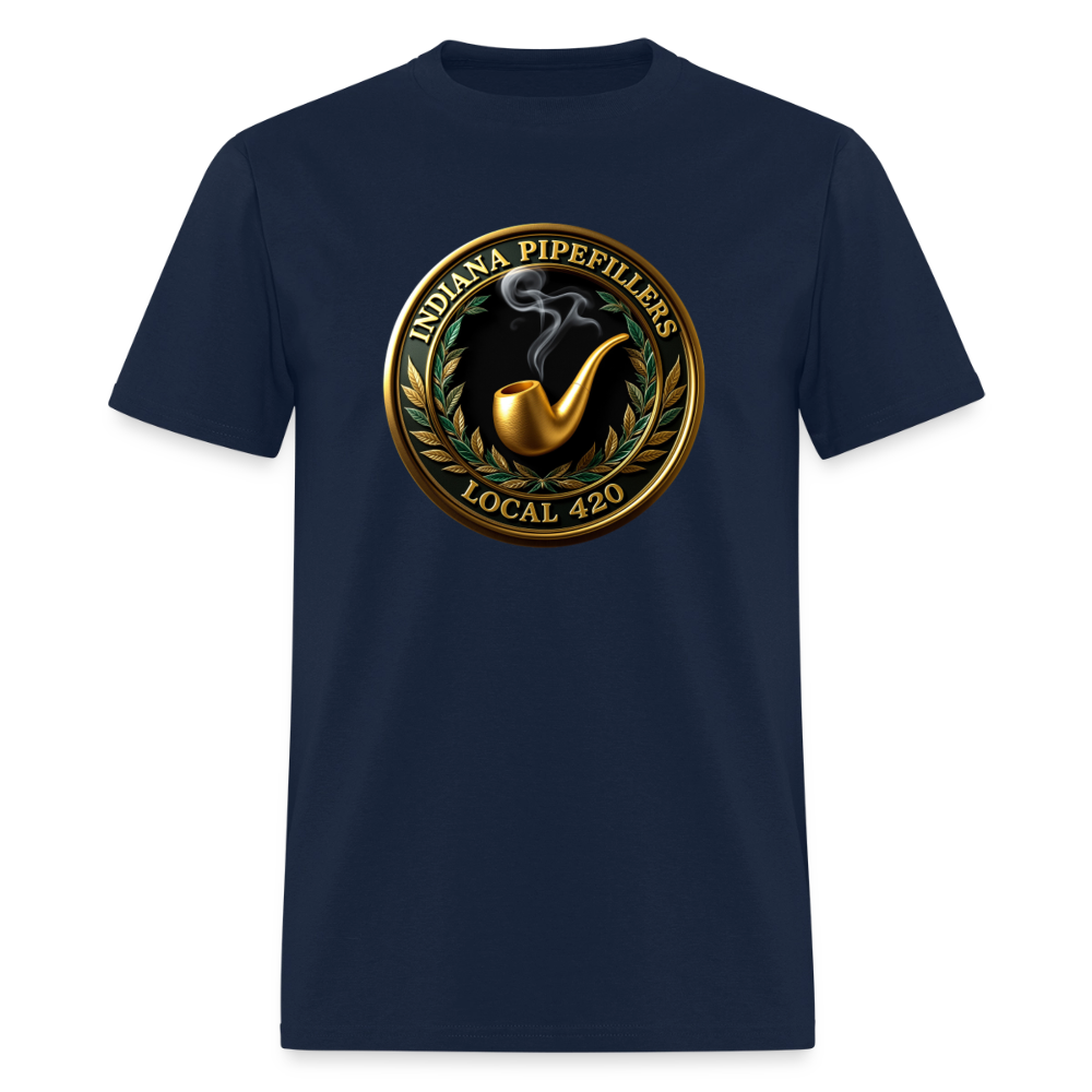 INDIANA PIPEFILLERS LOCAL 420 F/B DESIGN Men's T-Shirt - navy