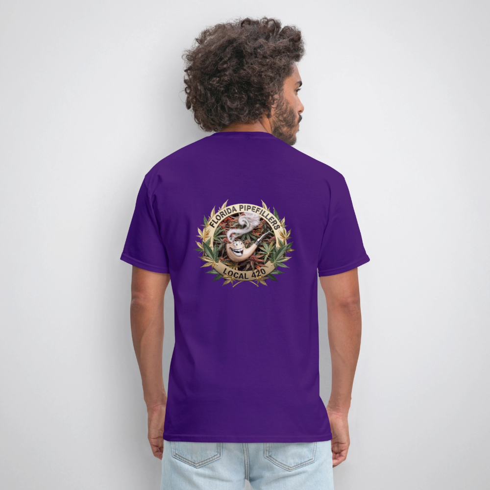 FLORIDA PIPEFILLERS LOCAL 420 F/B DESIGN Men's T-Shirt - purple