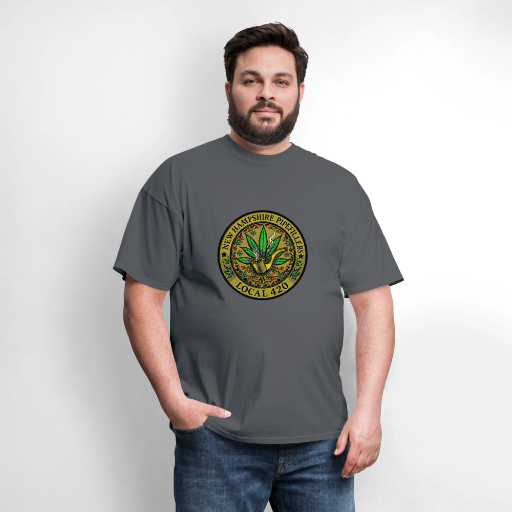 NEW HAMSHIRE PIPEFILLERS LOCAL 420 Men's T-Shirt - charcoal