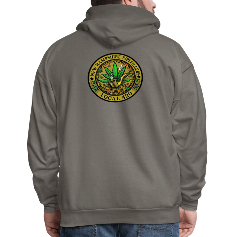 NEW HAMSHIRE PIPEFILLERS LOCAL 420 Men's Hoodie - asphalt gray