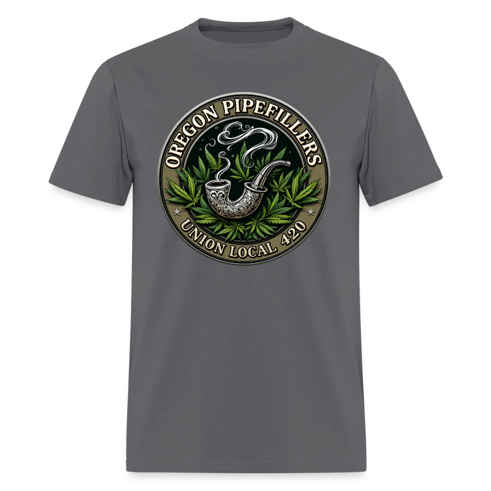 OREGON PIPEFILLERS LOCAL 420 Men's T-Shirt - charcoal