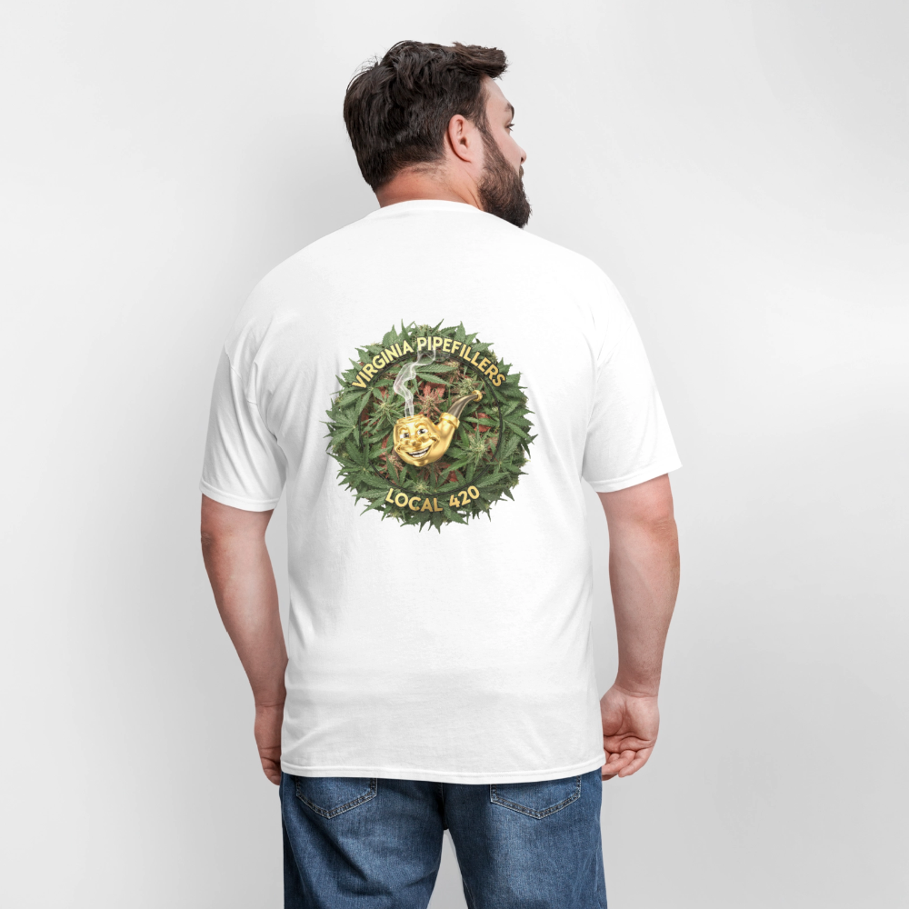 VIRGINIA PIPEFILLERS LOCAL 420 F/B DESIGN Men's T-Shirt - white