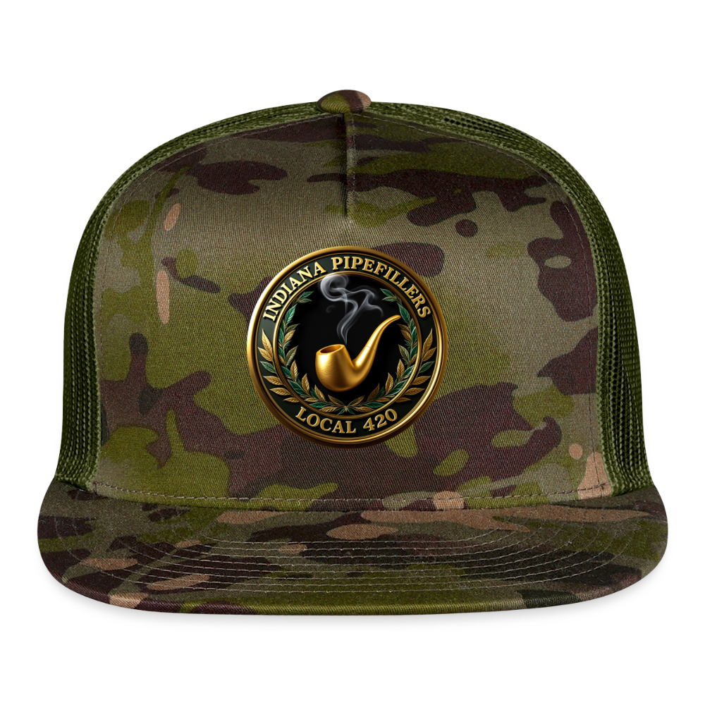INDIANA PIPEFILLERS LOCAL 420 CAMO Trucker Hat - MultiCam\green