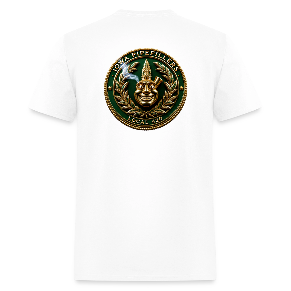 IOWA PIPEFILLERS LOCAL 420 F/B DESIGN Men's T-Shirt - white