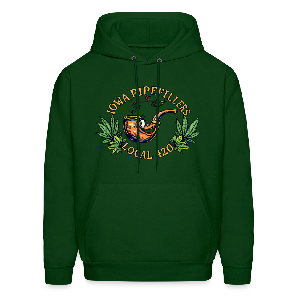 IOWA PIPEFILLERS LOCAL 420 F/B DESIGN Men's Hoodie - forest green