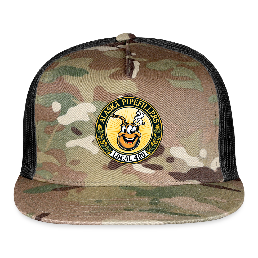 ALASKA PIPEFILLERS LOCAL 420 CAMO Trucker Hat - MultiCam\black