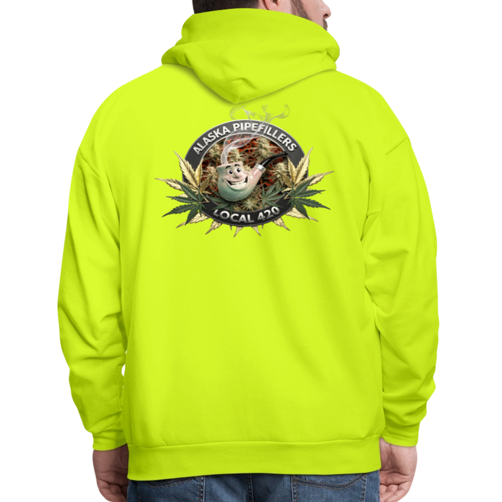 ALASKA  PIPEFILLERS LOCAL 420 F/B DESIGN Men's Hoodie - safety green