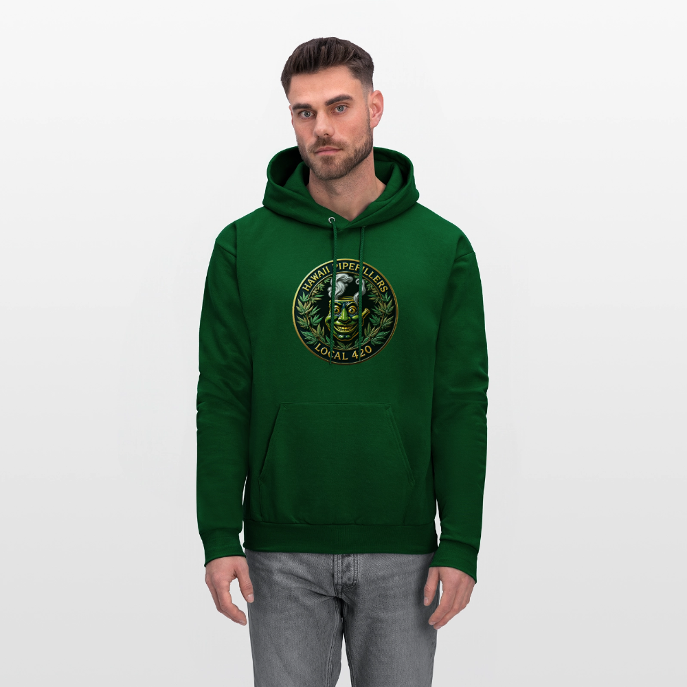 HAWAII PIPEFILLERS LOCAL 420 F/B DESIGN Men's Hoodie - forest green