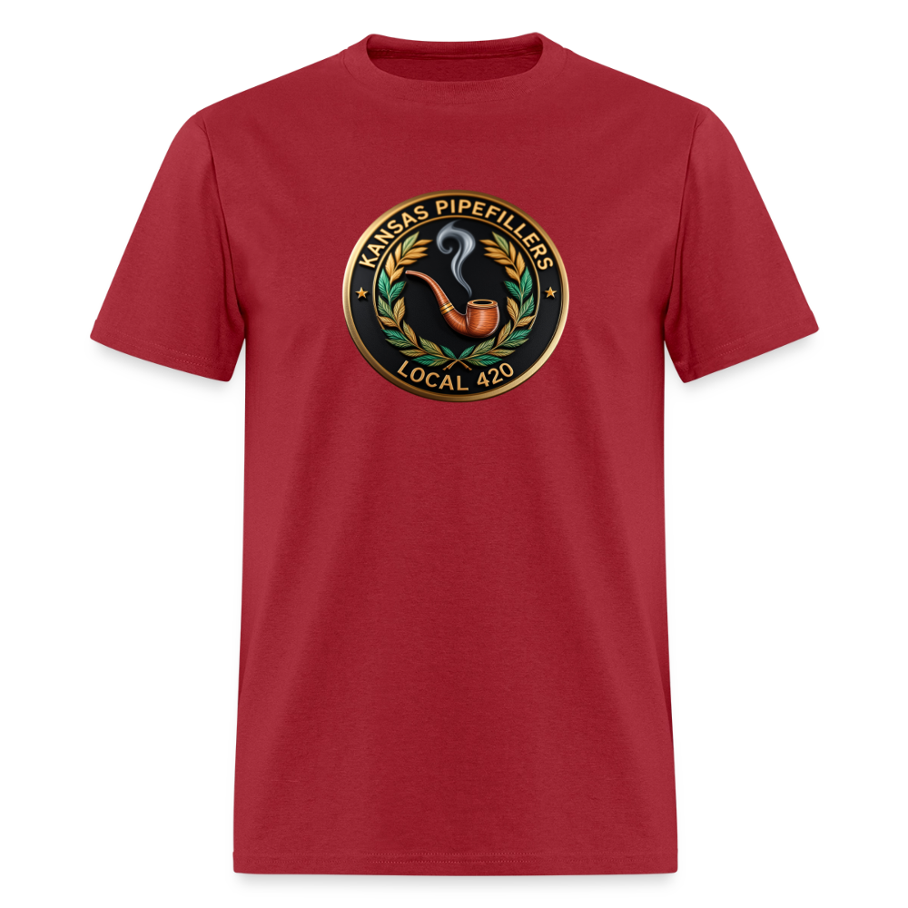 KANSAS PIPEFILLERS LOCAL 420 Men's T-Shirt - true red