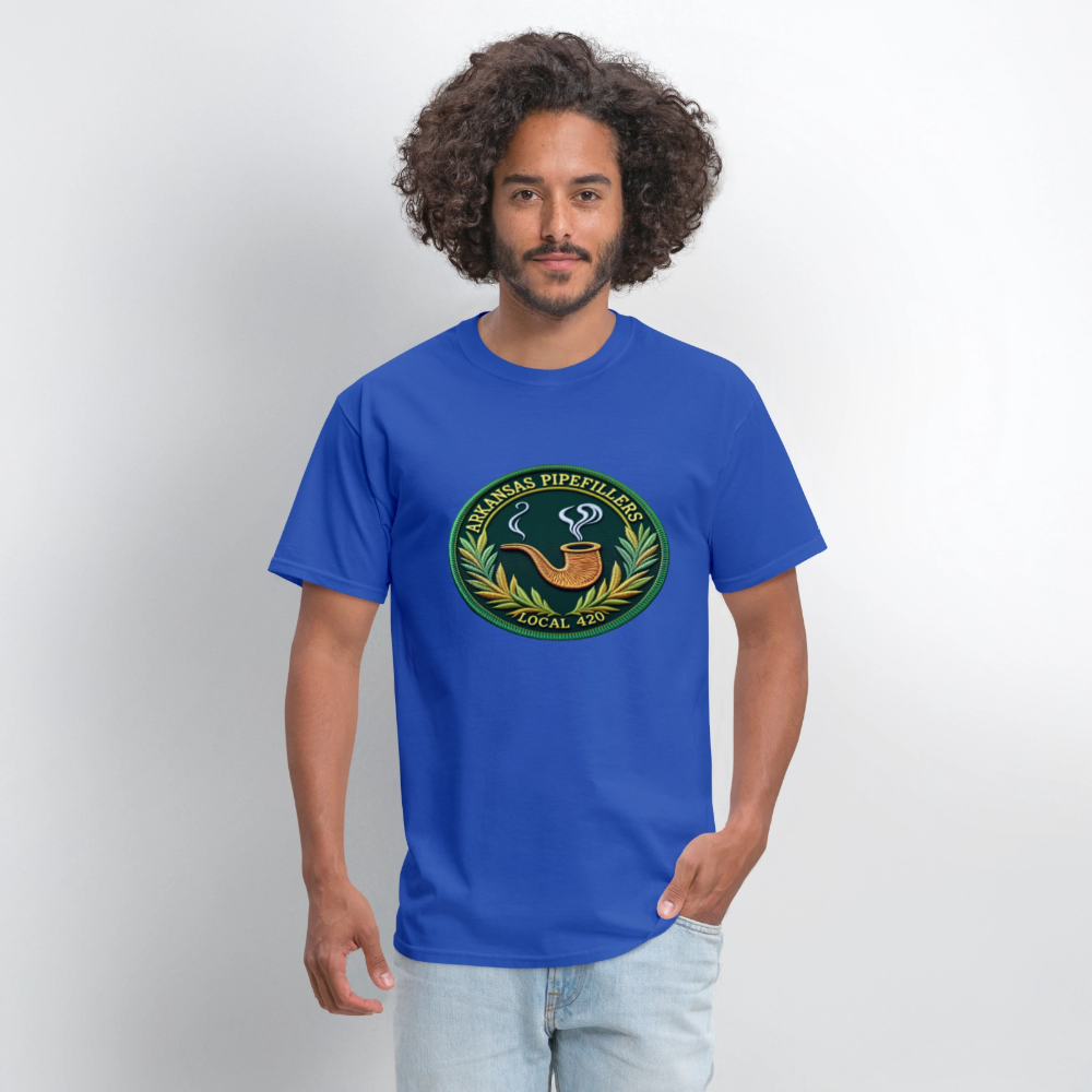 ARKANSAS PIPEFILLERS LOCAL 420 Men's T-Shirt - royal blue
