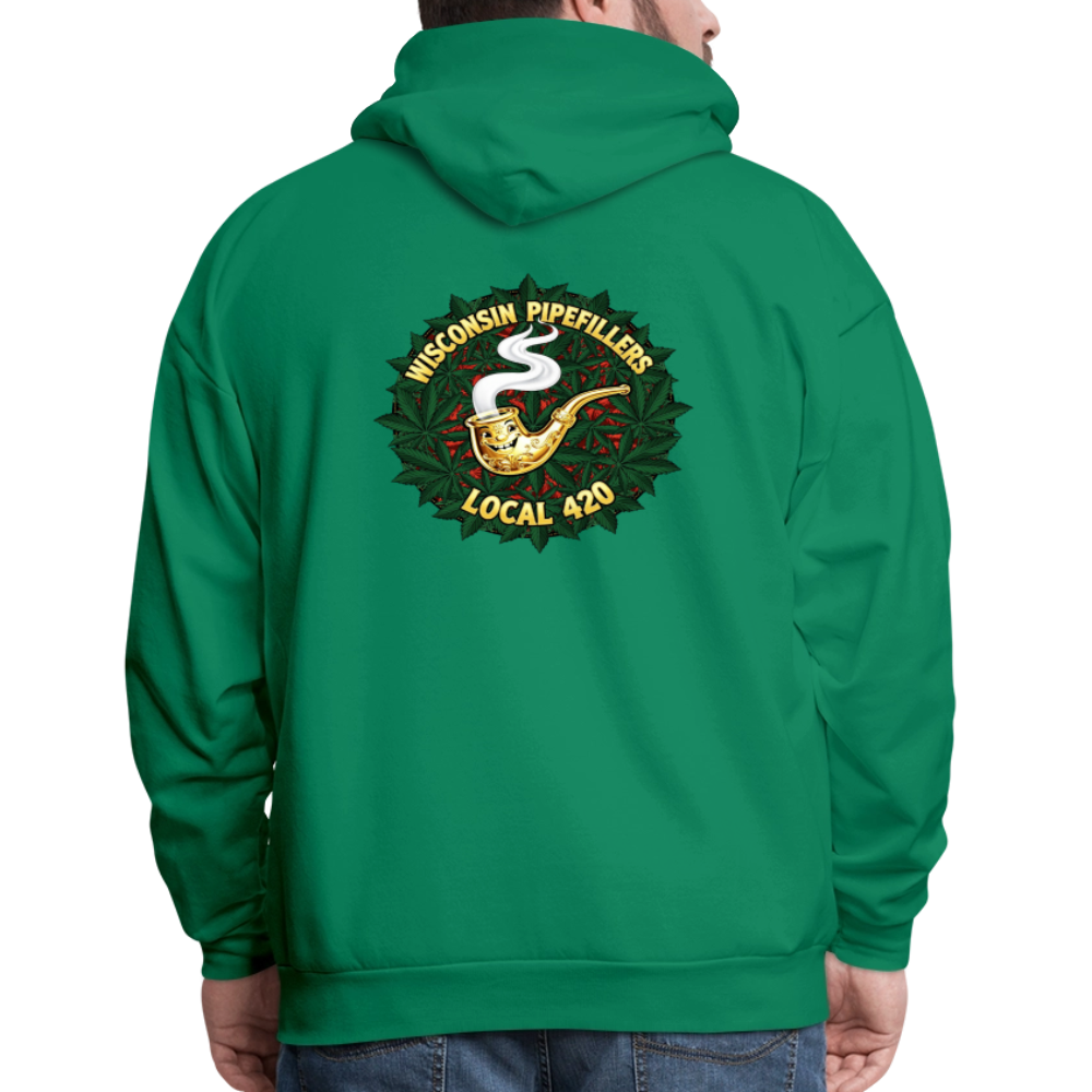 WISCONSIN PIPEFILLERS LOCAL 420 Men's Hoodie - kelly green