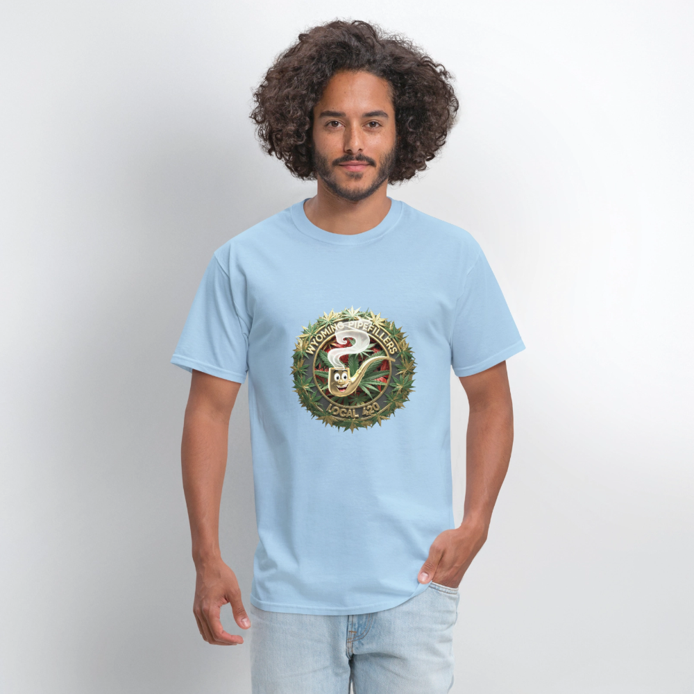 WYOMING PIPEFILLERS LOCAL 420 Men's T-Shirt - powder blue