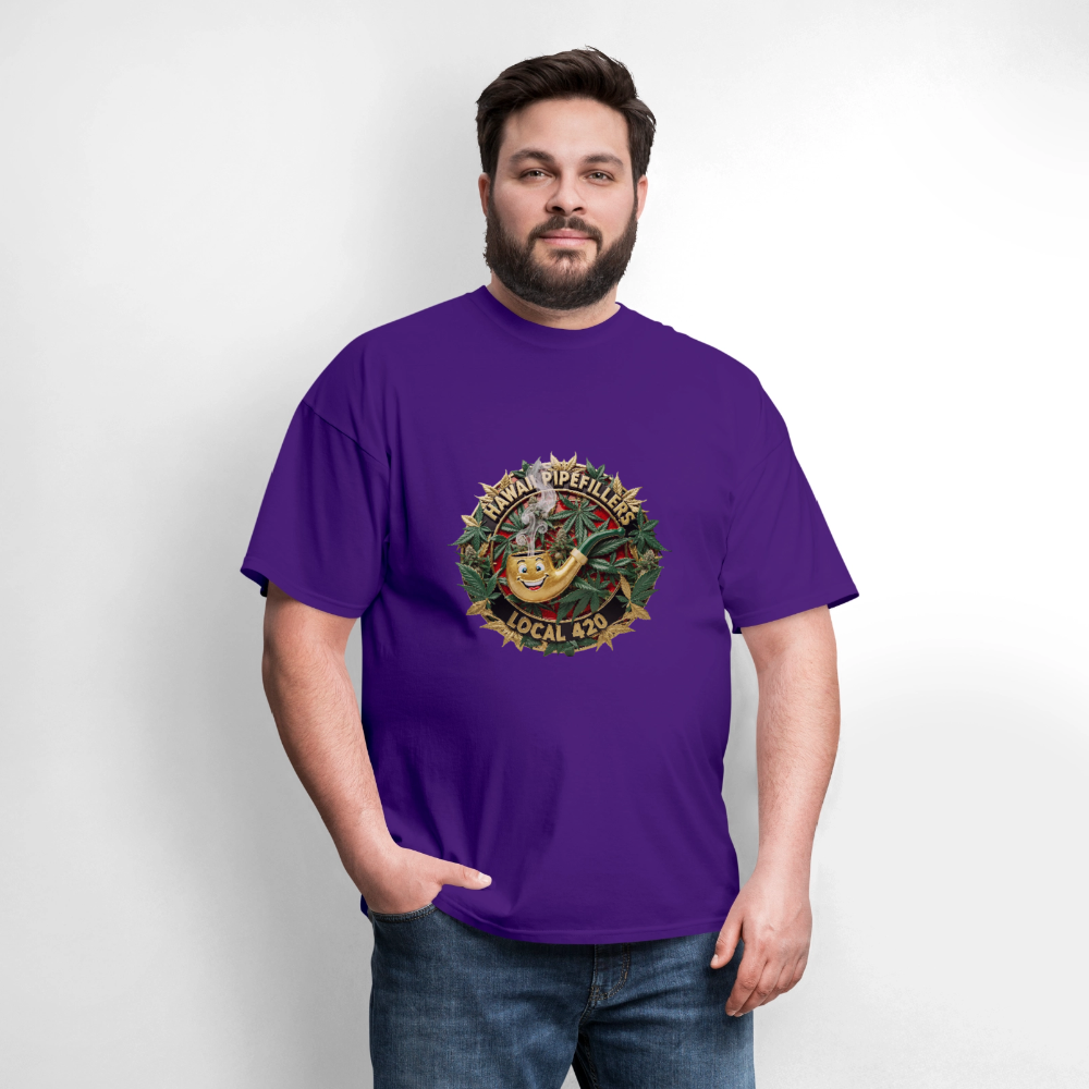 HAWAII PIPEFILLERS LOCAL 420 Men's T-Shirt - purple