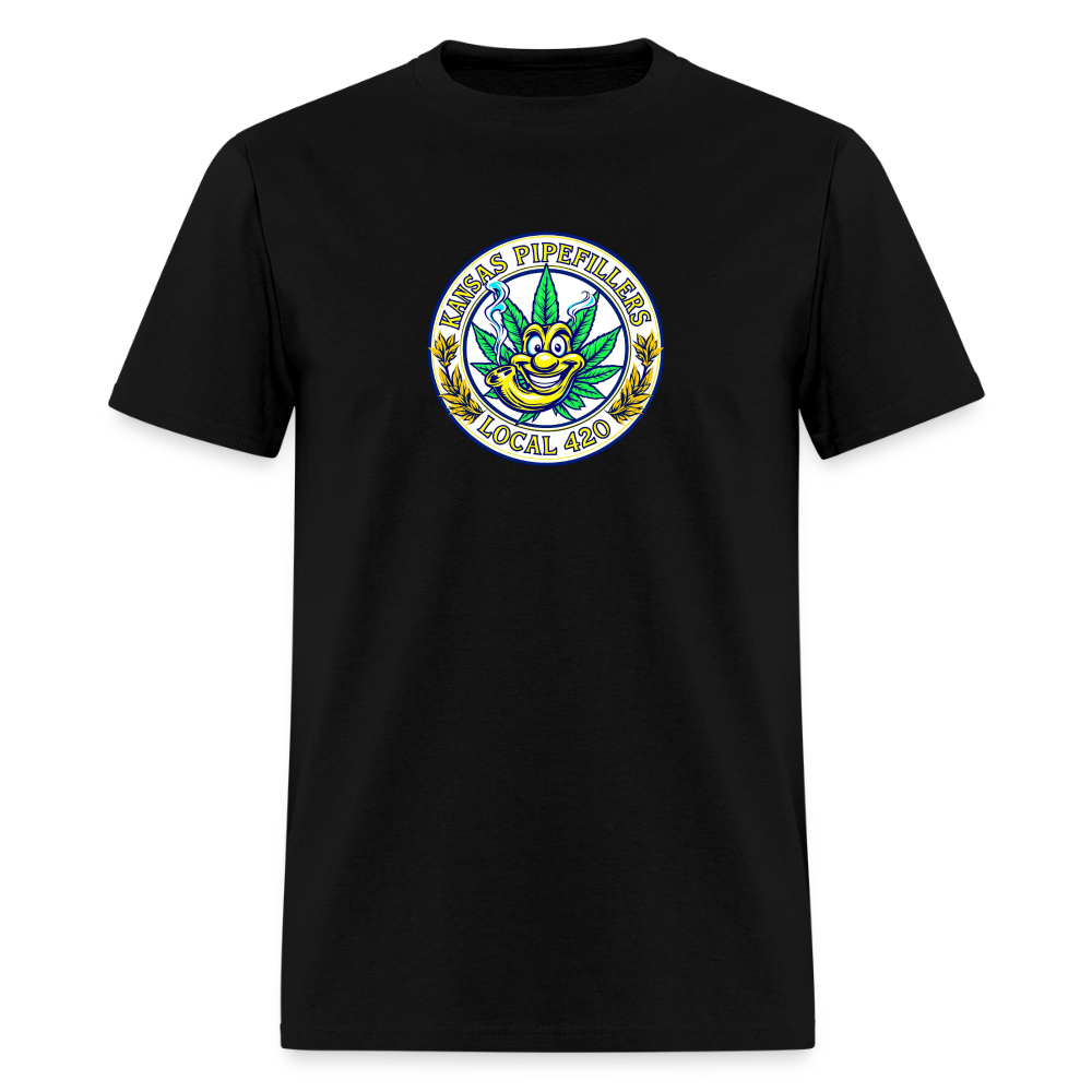 KANSAS PIPEFILLERS LOCAL 420 Men's T-Shirt - black