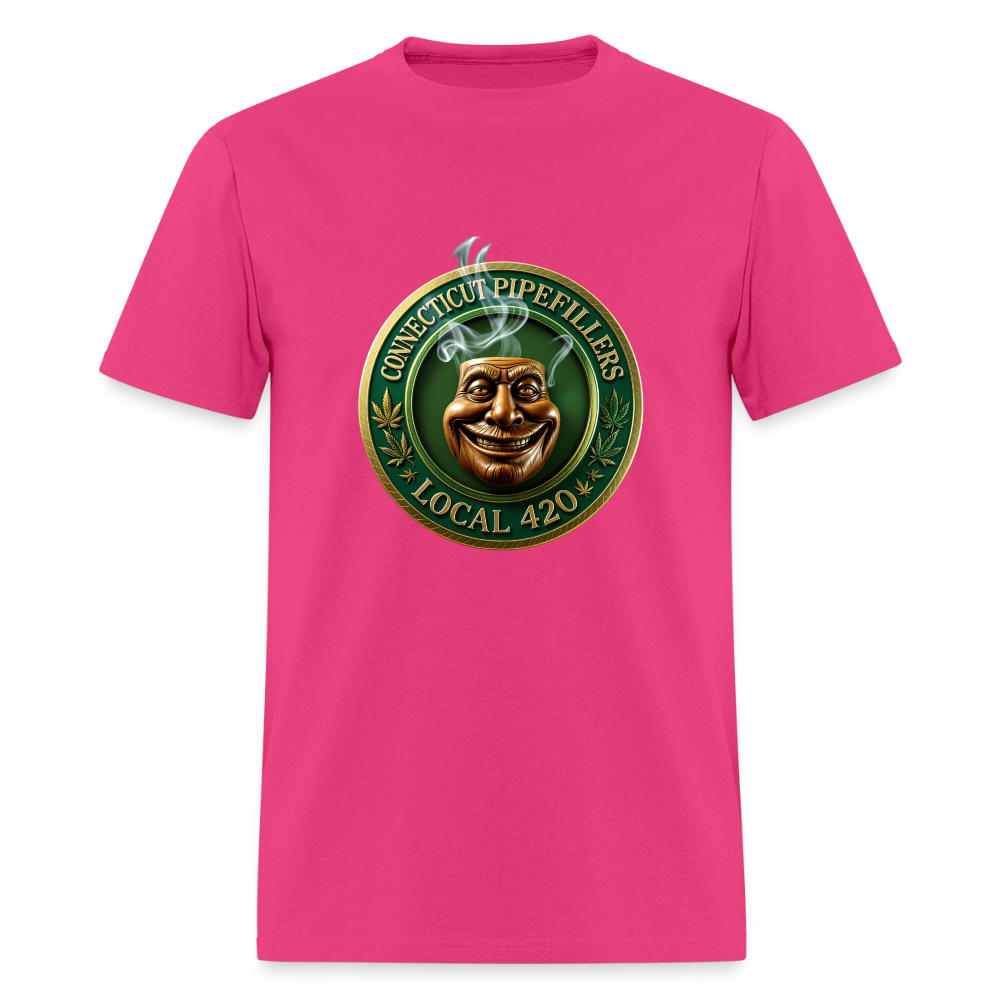 CONNECTICUT PIPEFILLERS LOCAL 420 F/B DESIGN Men's T-Shirt - fuchsia