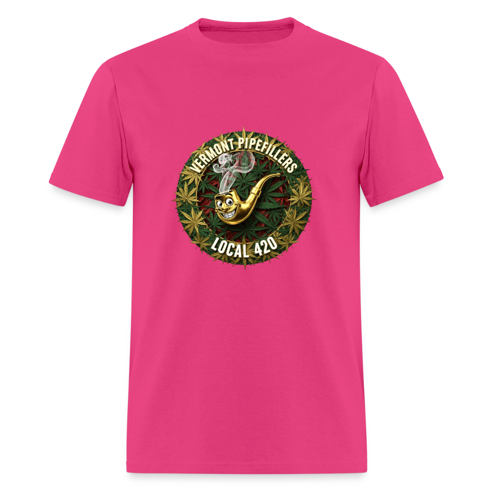 VERMONT PIPEFILLERS LOCAL 420 Men's T-Shirt - fuchsia