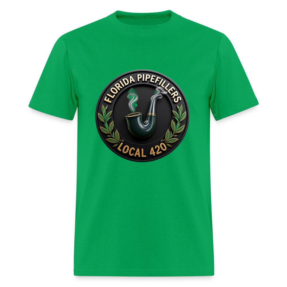 FLORIDA PIPEFILLERS LOCAL 420 F/B DESIGN Men's T-Shirt - bright green