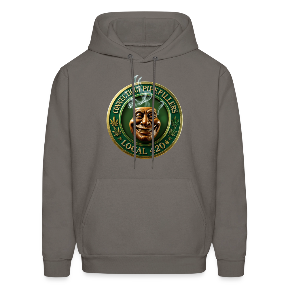 CONNECTICUT PIPEFILLERS LOCAL 420 F/B DESIGN Men's  Hoodie - asphalt gray