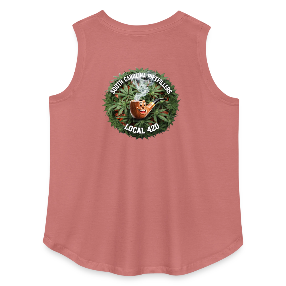 SOUTH CAROLINA PIPEFILLERS LOCAL 420 F/B DESIGN Women's Curvy Relaxed Tank Top - mauve