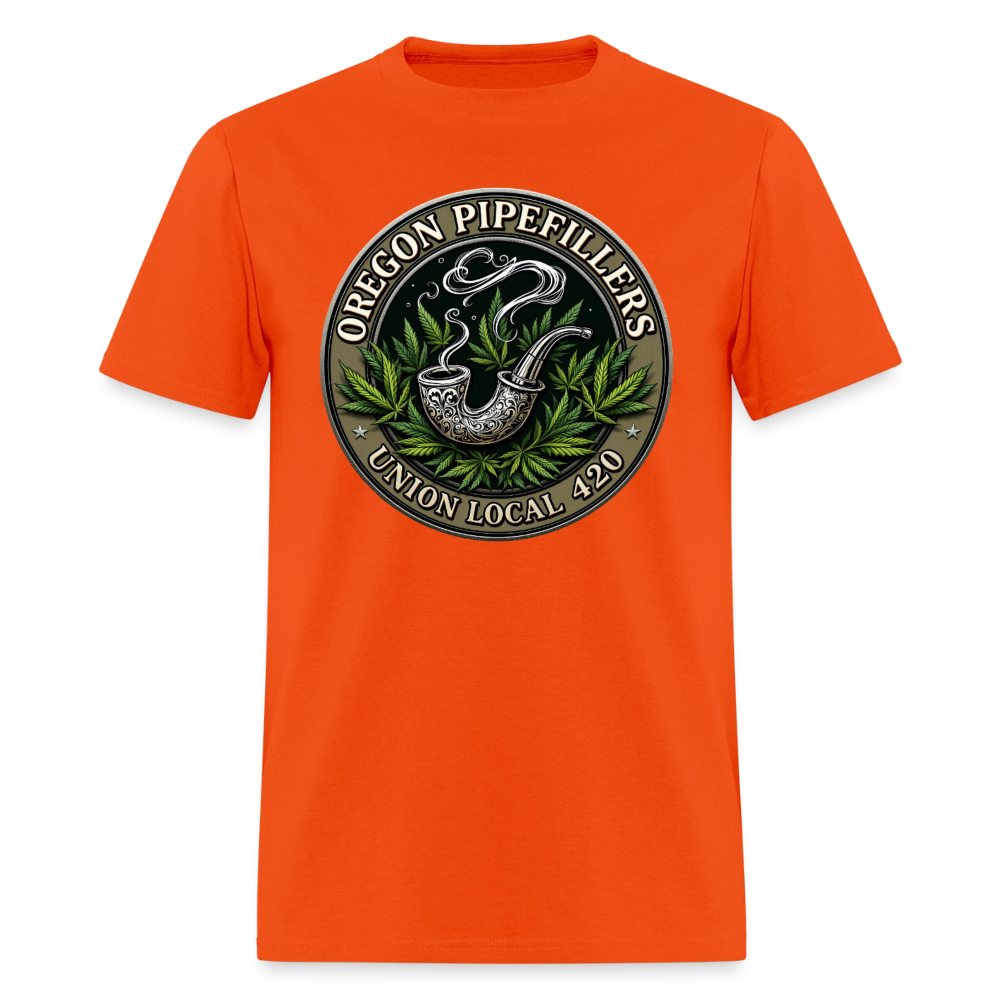 OREGON PIPEFILLERS LOCAL 420 Men's T-Shirt - orange