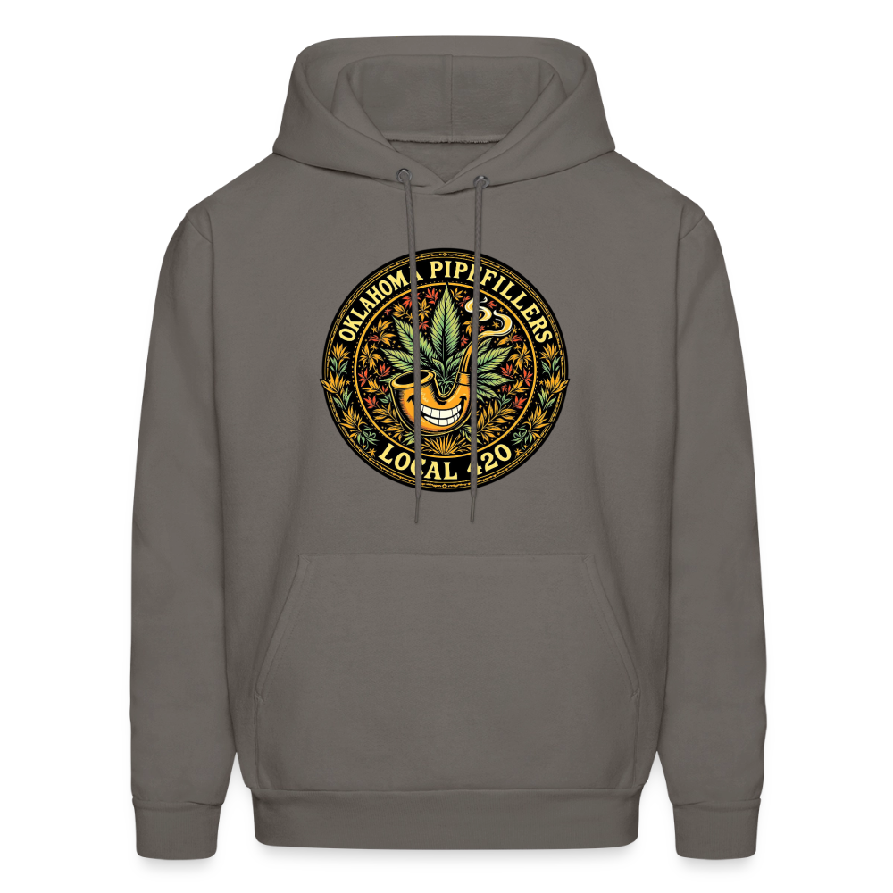 OKLAHOMA PIPEFILLERS LOCAL 420  F/B DESIGNS Men's Hoodie - asphalt gray