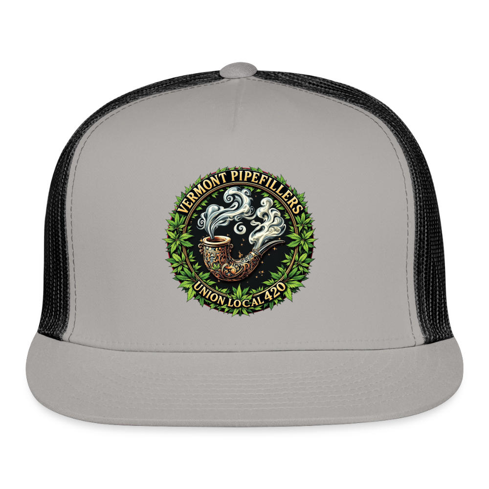 VERMONT PIPEFILLERS LOCAL 420 Trucker Hat - gray/black