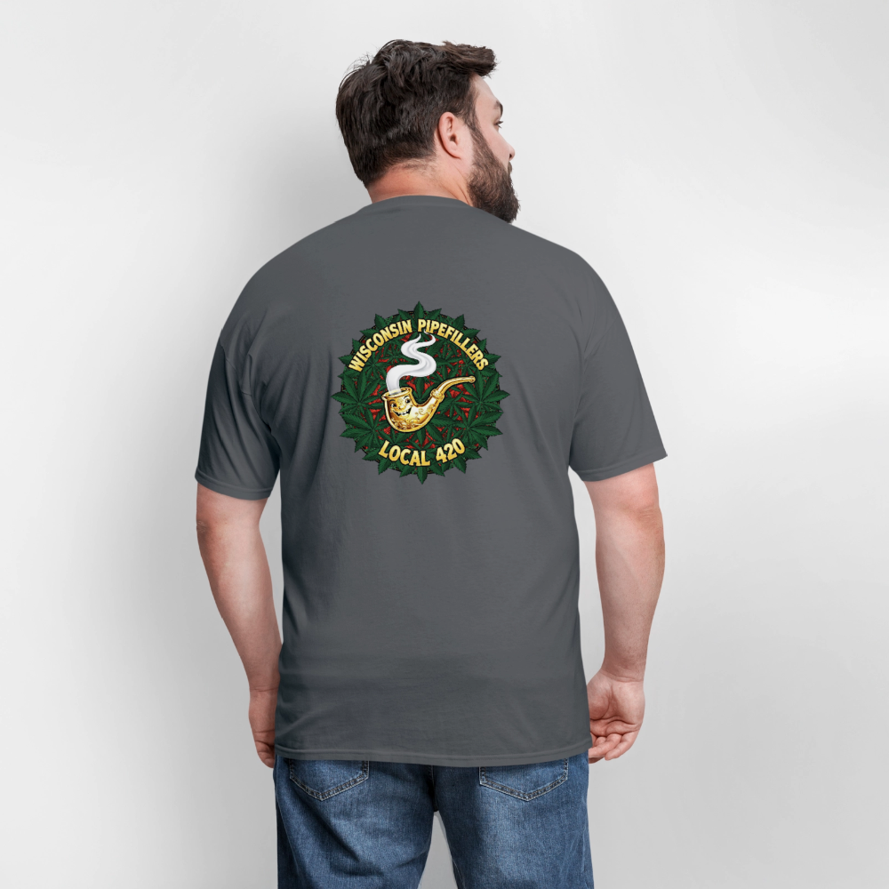 WISCONSIN PIPEFILLERS LOCAL 420 Men's T-Shirt - charcoal
