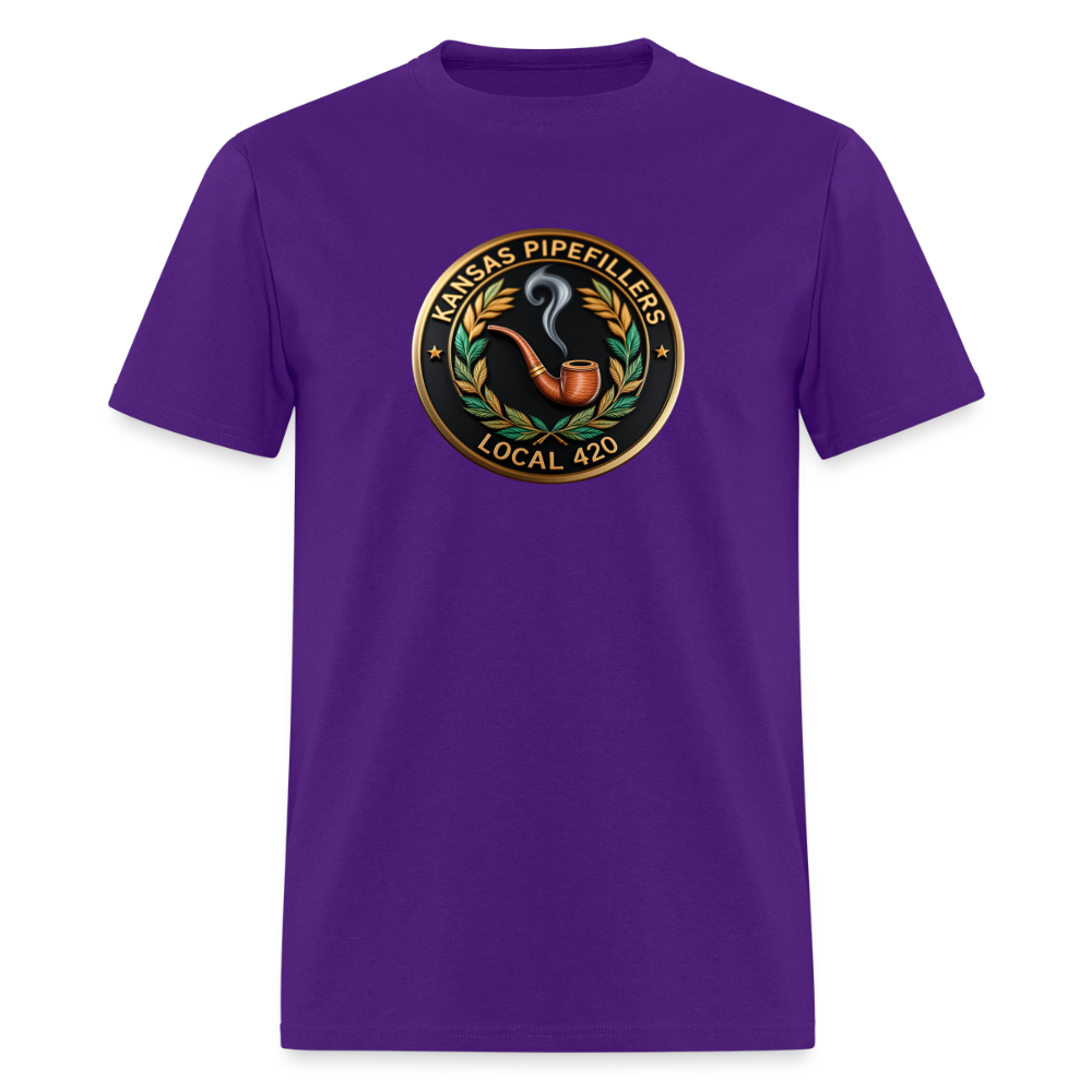 KANSAS PIPEFILLERS LOCAL 420 Men's T-Shirt - purple