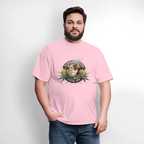 ALASKA PIPEFILLERS LOCAL 420 F/B DESIGN Men's T-Shirt - pink
