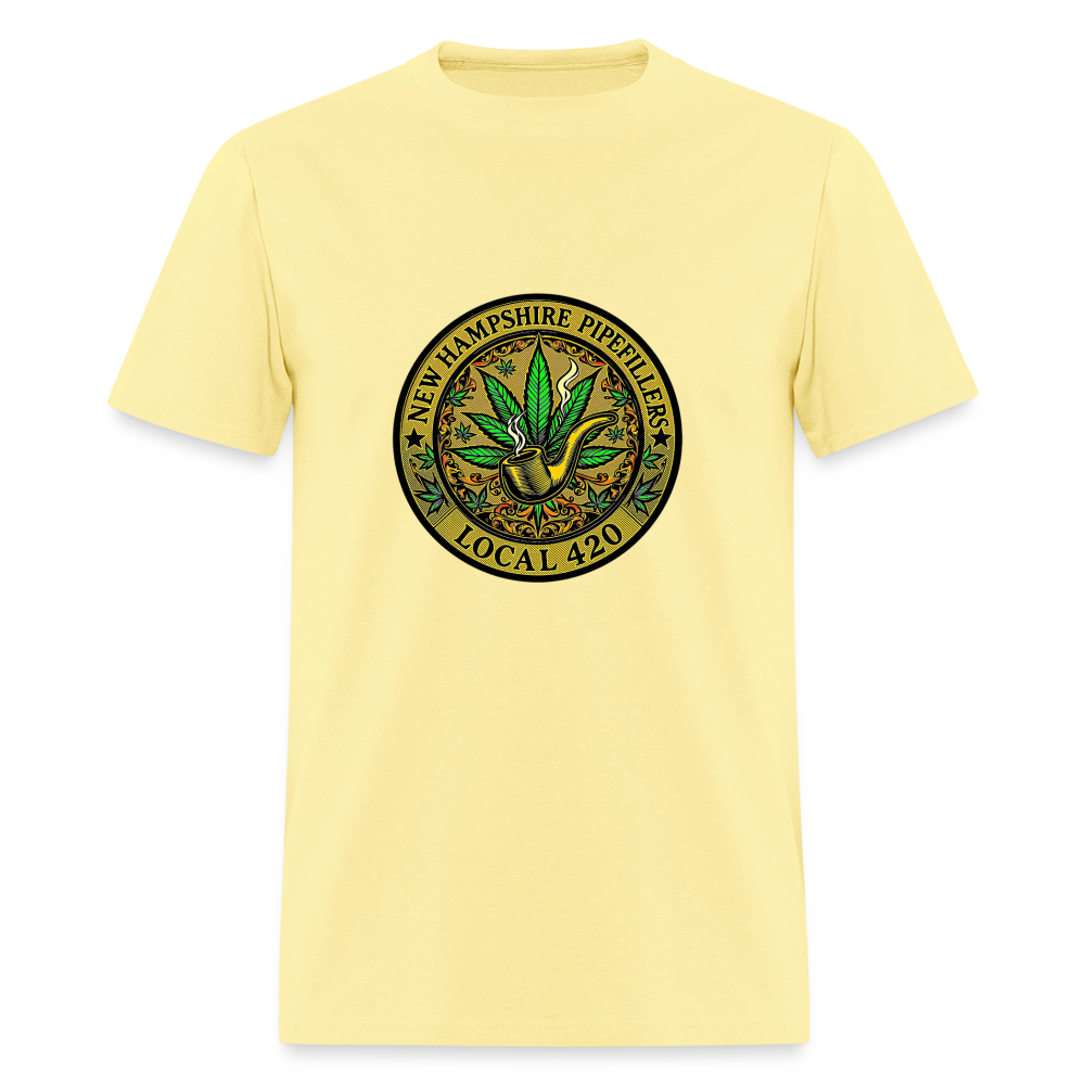 NEW HAMSHIRE PIPEFILLERS LOCAL 420 Men's T-Shirt - cornsilk
