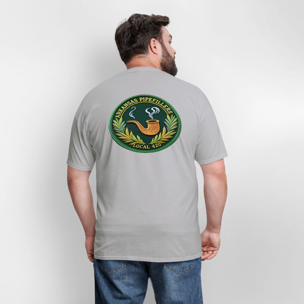 ARKANSAS PIPEFILLERS LOCAL 420 F/B EMBLEMS  Men's T-Shirt - rock
