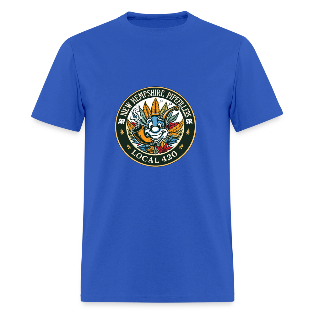 NEW HEMPSHIRE PIPEFILLERS LOCAL 420 Men's T-Shirt - royal blue