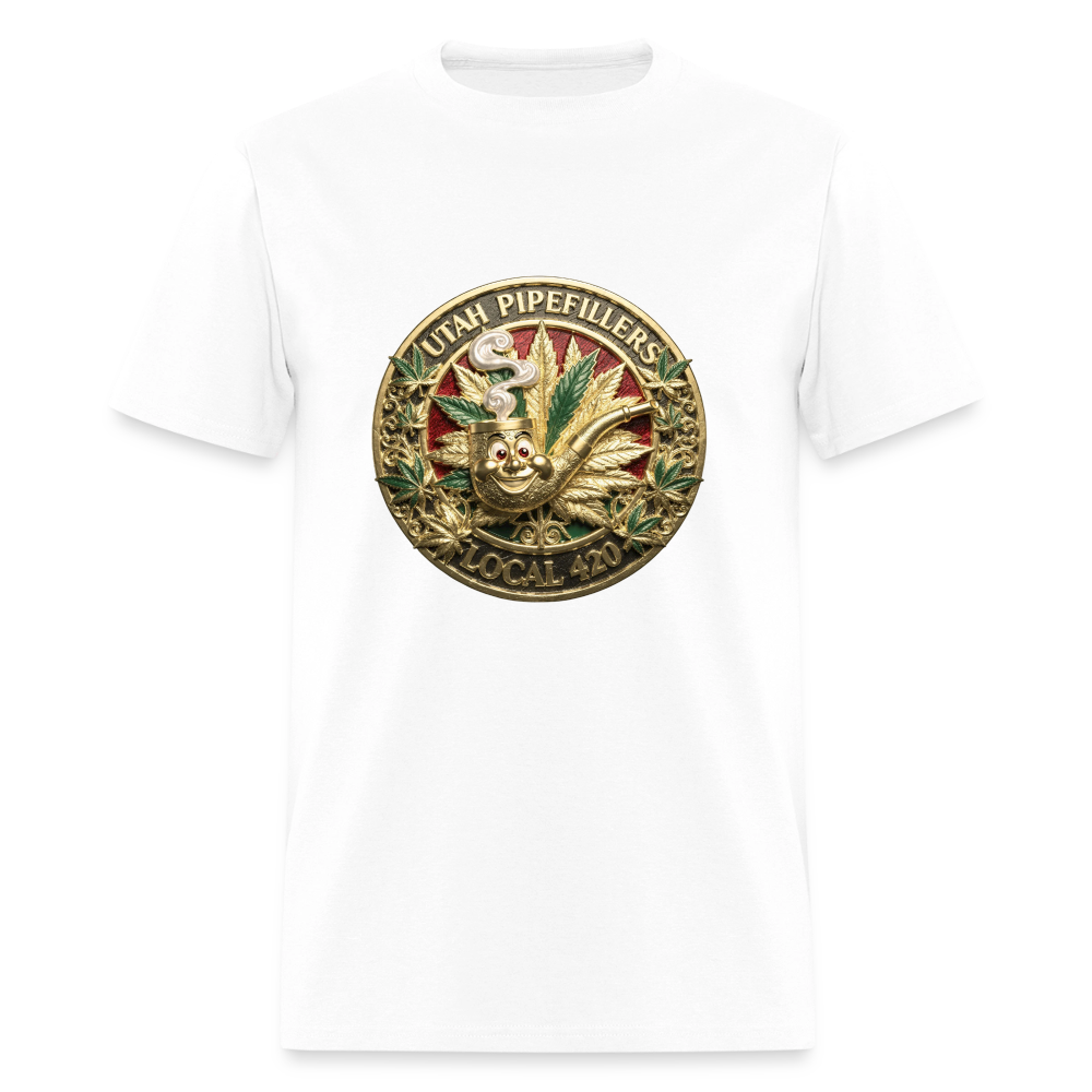 UTAH PIPEFILLERS LOCAL 420 Men's T-Shirt - white
