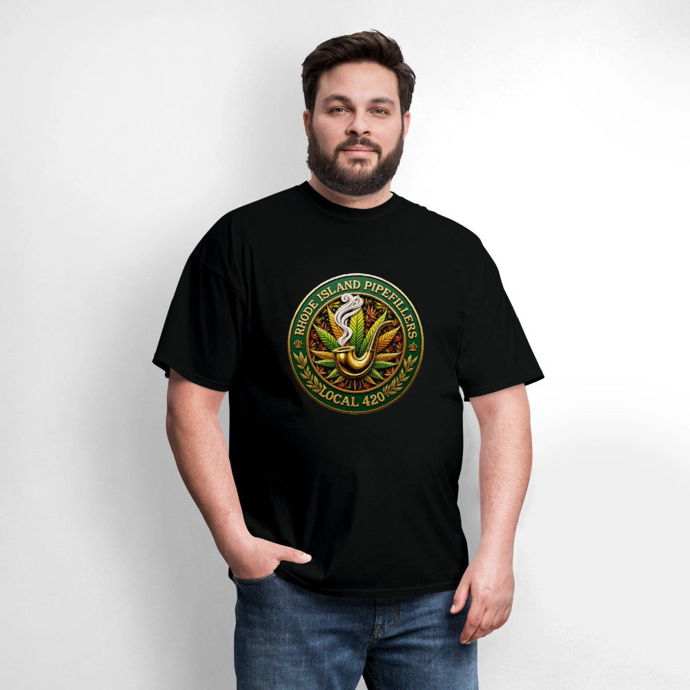 RHODE ISLAND PIPEFILLERS LOCAL 420 F/B DESIGNS Men's T-Shirt - black