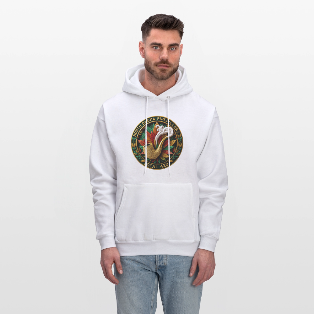 NORTH DAKOTA PIPEFILLERS LOCAL 420 F/B DESIGNS Men's Hoodie - white