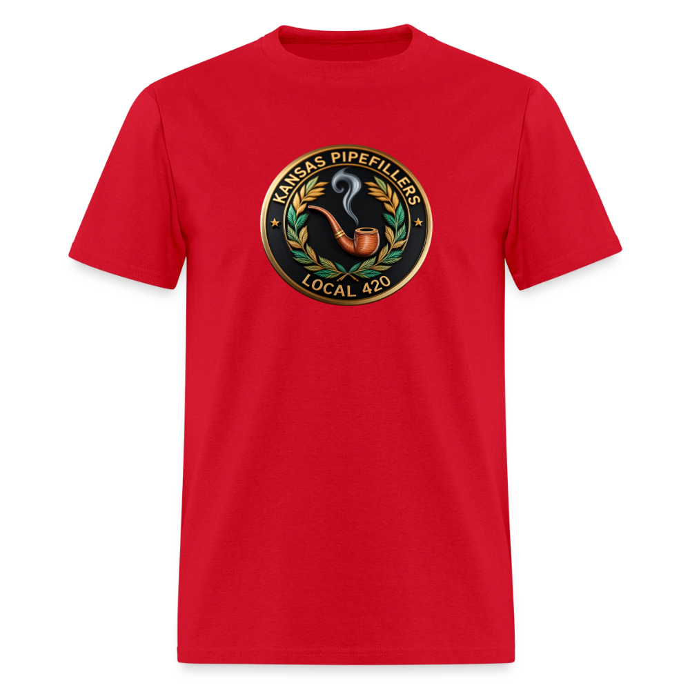 KANSAS PIPEFILLERS LOCAL 420 Men's T-Shirt - red