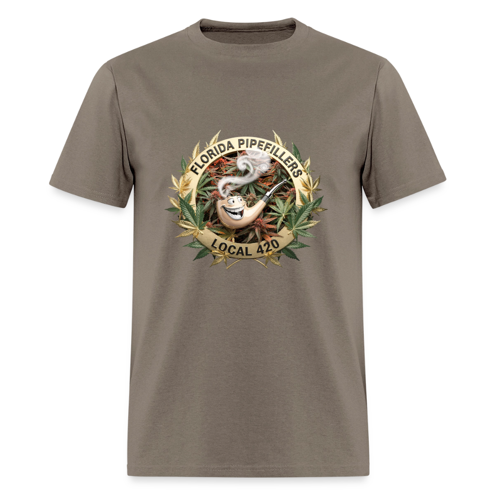 FLORIDA PIPEFILLERS LOCAL 420 F/B DESIGN Men's T-Shirt - safari
