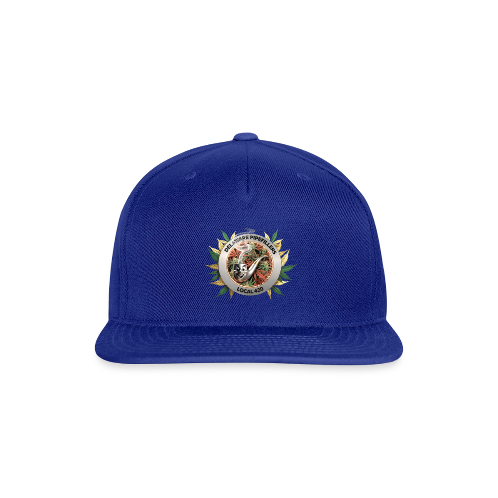DELAWARE PIPEFILLERS LOCAL 420 Yupong Snapback Baseball Cap - royal blue