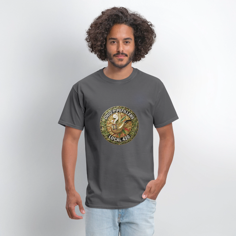 OHIO PIPEFILLERS LOCAL 420  F/B DESIGNS Men's T-Shirt - charcoal