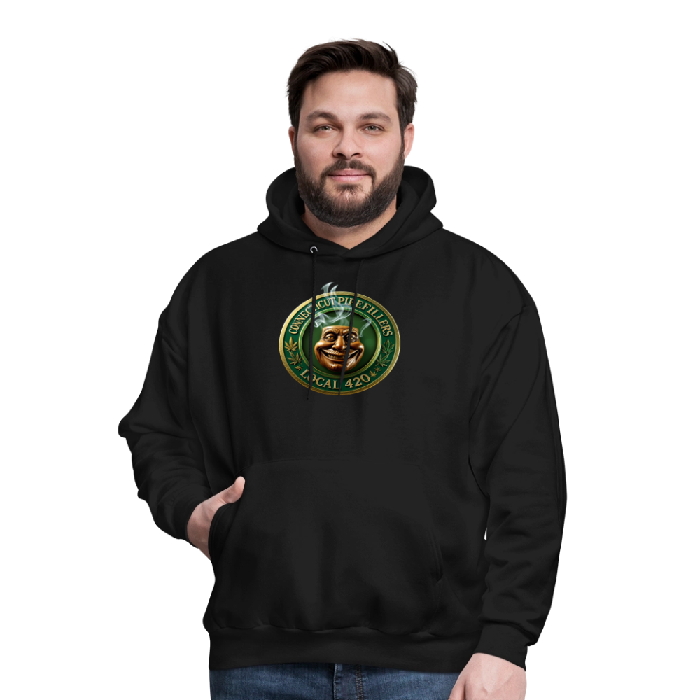 CONNECTICUT PIPEFILLERS LOCAL 420 F/B DESIGN Men's  Hoodie - black