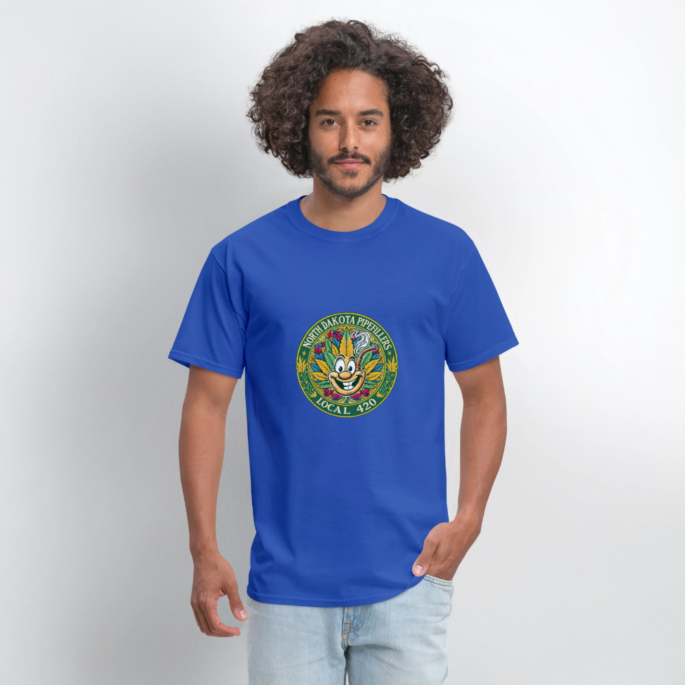 NORTH DAKOTA PIPEFILLERS LOCAL 420 Men's T-Shirt - royal blue