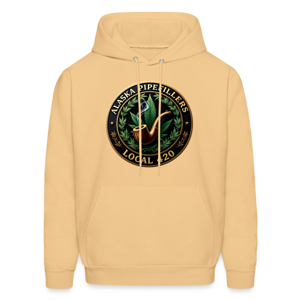 ALASKA PIPEFILLERS LOCAL 420 F/B DESIGN Men's Hoodie - light gold 