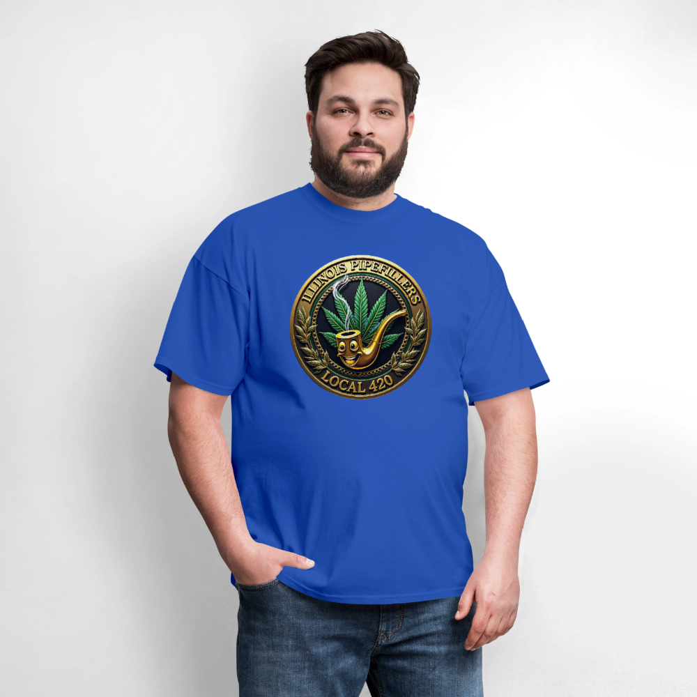 ILLINOIS PIPEFILLERS LOCAL 420 Men's T-Shirt - royal blue