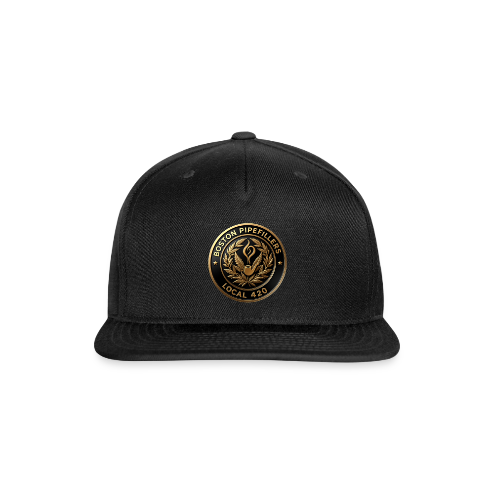 BOSTON PIPEFILLERS UNION LOCAL 420 Snapback Baseball Cap - black